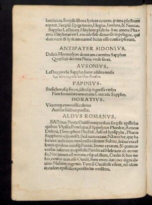 [Auli Sabini Epistolae tres.]