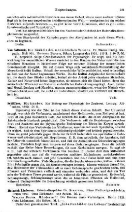 381, Schiffner. Blutzauber. Ein Beitrag zur Psychologie der Zauberei. 1923