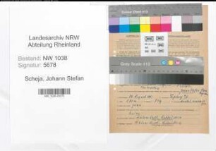 Entnazifizierung Johann Stefan Scheja , geb. 29.08.1891 (Beamter)