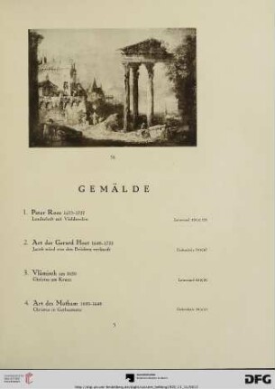 Gemälde (Nr. 1-85)