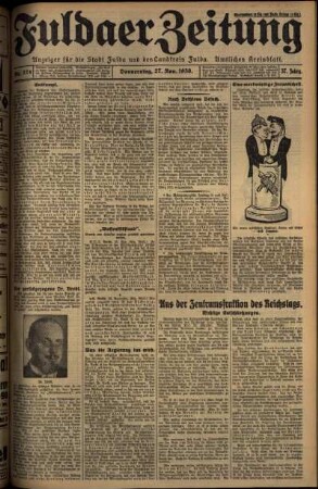 Ausgabe vom Donnerstag, den 27. November 1930.