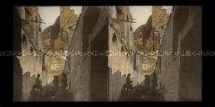Soldaten in den Ruinen des Klosterganges, Wytschaete