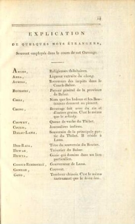 Explication de quelques mots étrangers