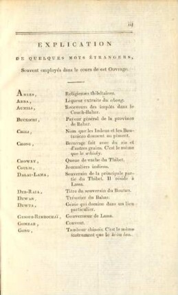 Explication de quelques mots étrangers