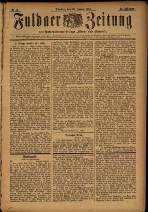 Ausgabe vom Dienstag, den 19. Januar 1897.