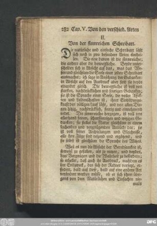 II. Von der sinnreichen Schreibart.