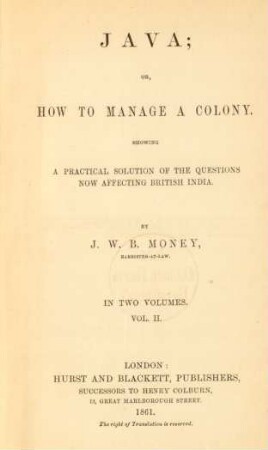 Vol. 2: Java; or, how to manage a colony