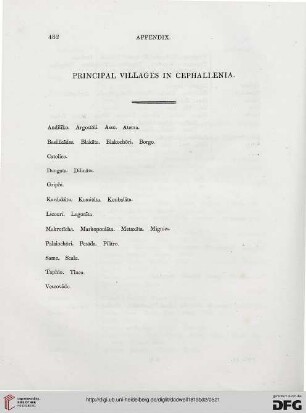 Appendix: Principal villages in Cephallenia