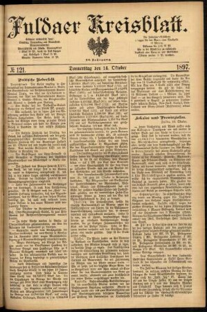 Ausgabe vom Donnerstag, den 14. Oktober 1897.