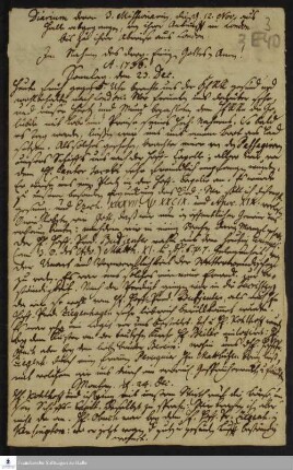 Reisetagebuch von Gottfried Wilhelm Obuch, Johann Christian Wiedebrock und Johann Balthasar Kohlhoff.