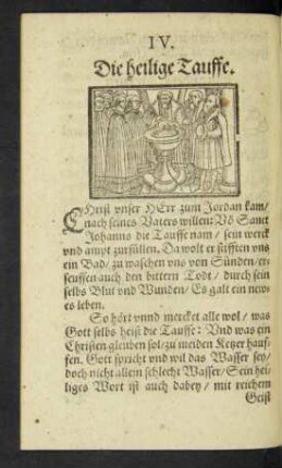 IV. Die heilige Tauffe.