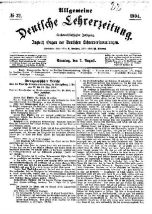 Stenographischer Bericht über die Deutsche Lehrerversammlung in Königsberg i. Pr. vom 23. bis 26. Mai 1904 : (Schluß)