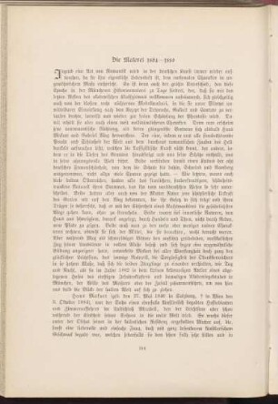 Die Malerei 1864-1880