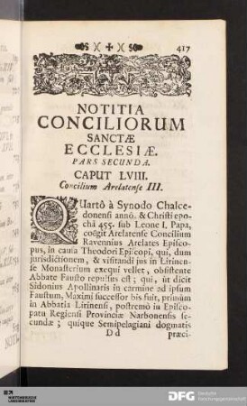 Notitia Conciliorum Sanctæ Ecclesiæ. Pars Secunda
