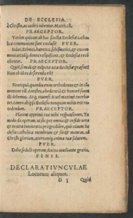Declaratiunculae Locorum aliquot.