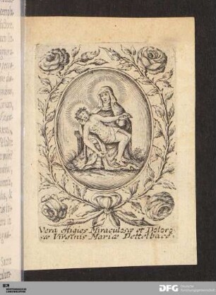 Vera effigies Miraculosce et Doloro sce Virginis Mariæ Dettelbace