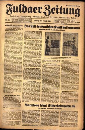 Ausgabe vom Freitag, den 08. Juli 1938.