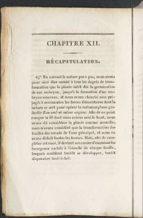 Chapitre XII. Récapitulation
