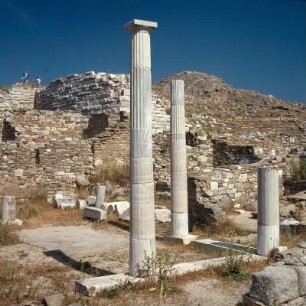 Delos, Dreizackhaus, Peristylhof des Dreizackhauses beim römischen Theater