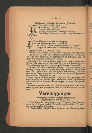 Vereinigungen