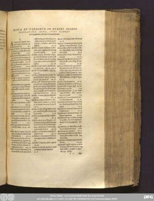 Rerum Et Verborum In Homeri Iliade Memorabilium Index, Cuius Numerus prior paginam, alter vero lineam denotat.