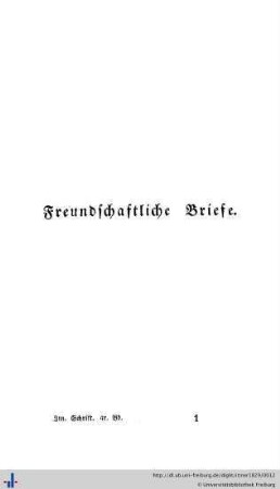 Freundschaftliche Briefe