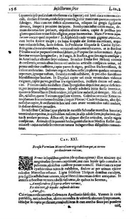 Cap. XXI. De usu Vermium Mineralium vegetabiliumque, ac eorum perdedorum ratione