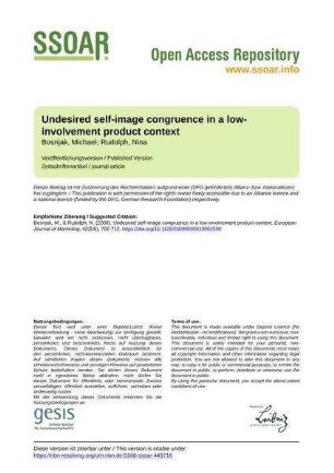 Undesired self-image congruence in a low-involvement product context