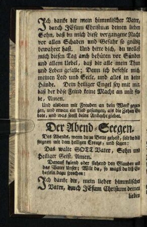 Der Abend-Seegen