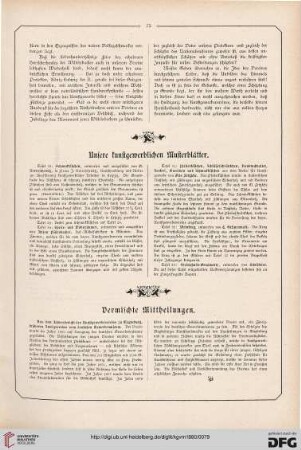 Unsere kunstgewerblichen Musterblätter