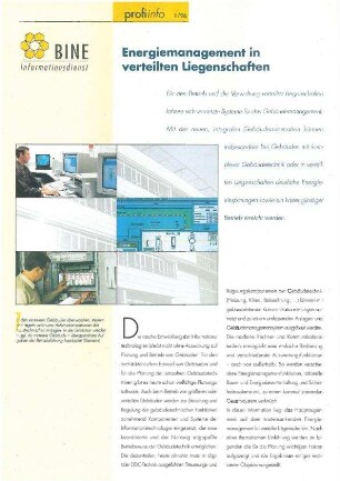 Energiemanagement in verteilten Liegenschaften.