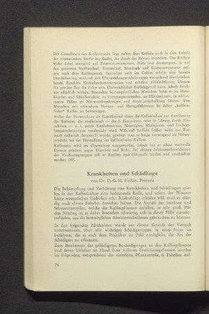 Krankheiten und Schädlinge