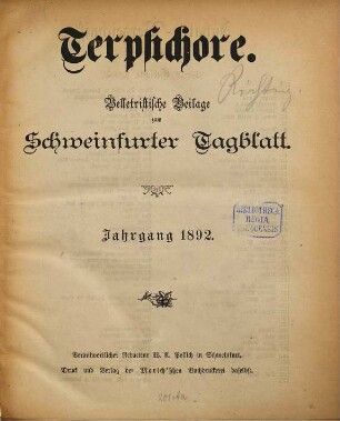 Terpsichore. 1892