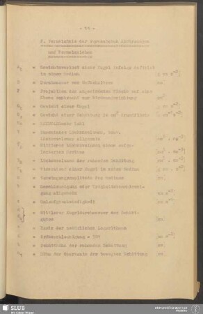 F. Verzeichnis der verwendeten Abkürzungen und Formelzeichen