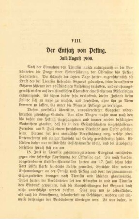 VIII. Der Entsatz von Peking