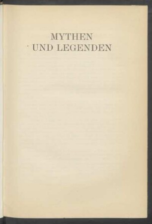 Mythen und Legenden