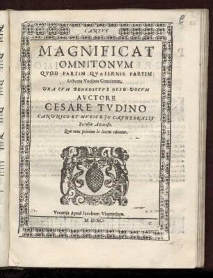 Caesare Tudino: Magnificat omnitonum ... Altus