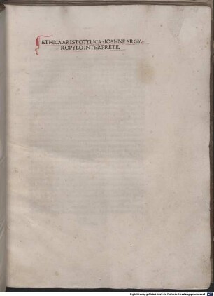Ethica ad Nicomachum