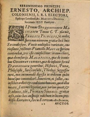Disqvisitionvm Magicarvm Libri Sex : In Tres Tomos Partiti, 2. Magicarvm Disqvisitionvm Tomvs Secvndvs, In Qvo Agitvr, De Maleficio, Vana Observatione, Divinatione, & Coniectatione