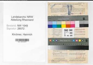 Entnazifizierung Heinrich Kirchner , geb. 24.09.1886 (Polier)