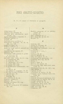 Indice Analitico-Alfabetico