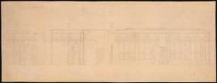 Weinhaus Huth, Berlin: Aufriss Ansicht Wandtäfelung mit Treppe (mit Diener) 1:20