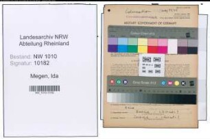 Entnazifizierung Ida Van Megen , geb. 04.08.1911 (Lehrerin)