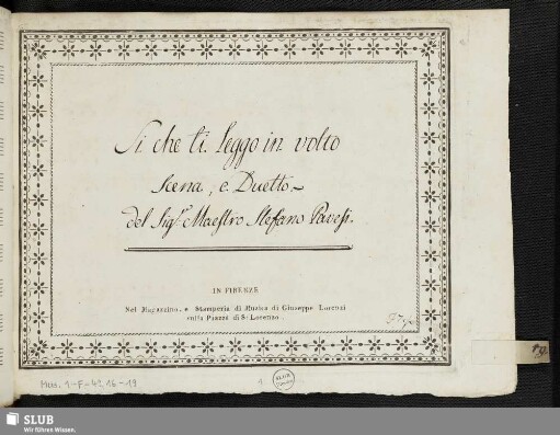 Il trionfo di Emilia. Excerpts - Mus.1-F-49,16-19 : S (2), orch