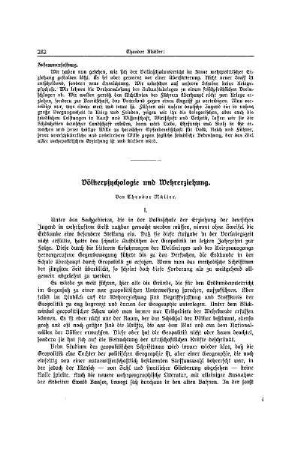 Völkerpsychologie und Wehrerziehung