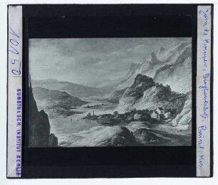 Momper (d. J.), Berglandschaft mit einem Hafen (Brüssel KMSK 6542)