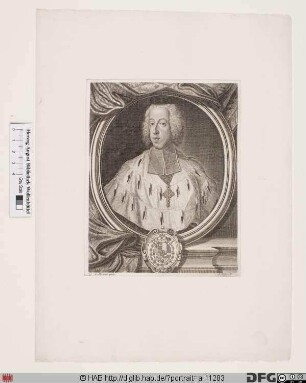 Bildnis Clemens August (von Bayern), 1723-61 Kurfürst u. Erzbischof von Köln