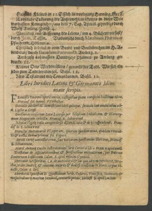 Libri Iuridici Latino Et Germanico Idiomate scripti.