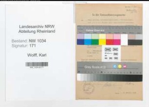 Entnazifizierung Karl Wolff , geb. 00.00.0000 (Oberstleutnant)