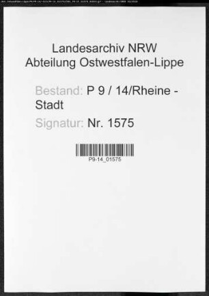 Sterberegister Standesamt Rheine-Stadt